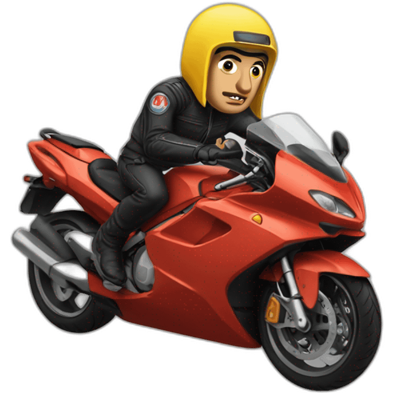 Zemmour on a motorcylce emoji