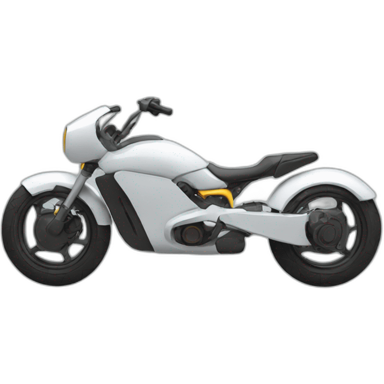 Futuristic moto without wheels in profile emoji