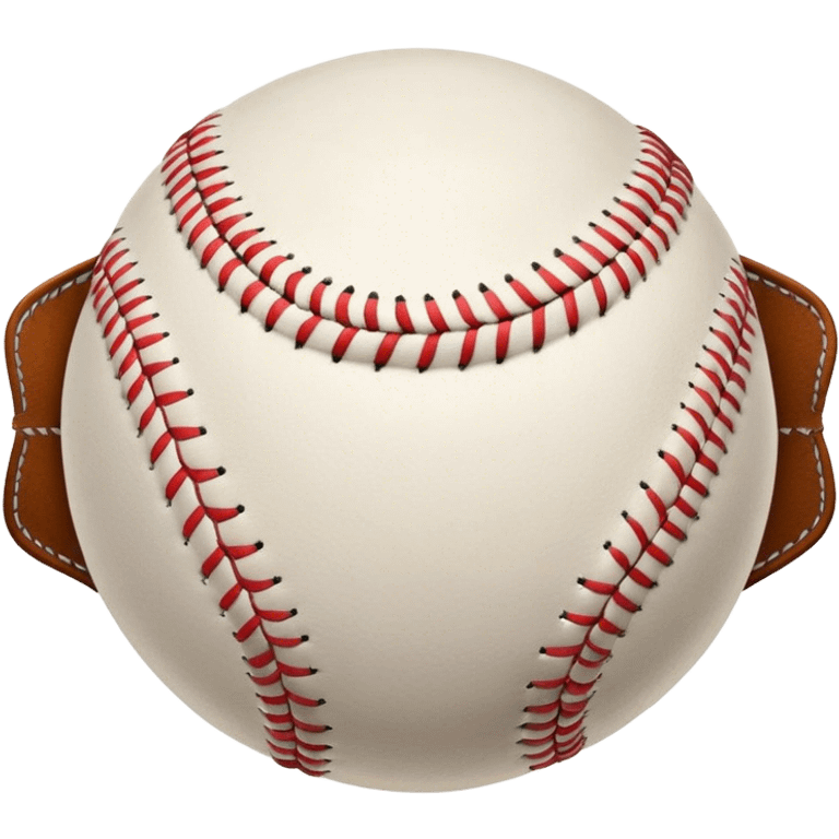 Cinematic Realistic image of a classic baseball, rendered with detailed stitching and textured leather, set against a nostalgic ballpark backdrop with soft, golden lighting that evokes Americana emoji