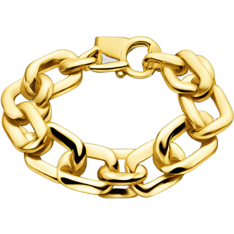 Gold Cuban link bracelet emoji