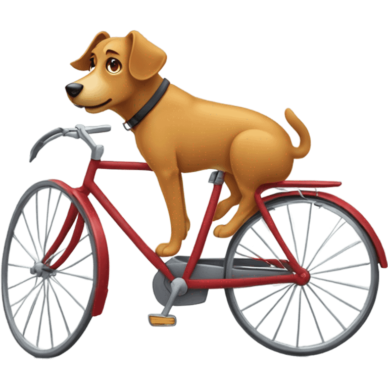 Dog on bike emoji