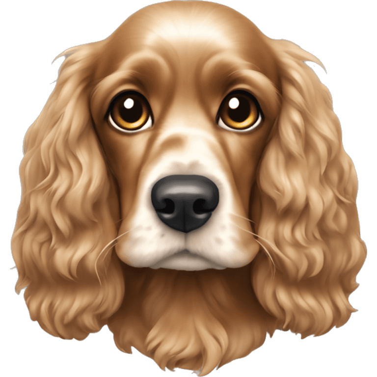 Cocker spaniel with it looking back with it but facing me emoji