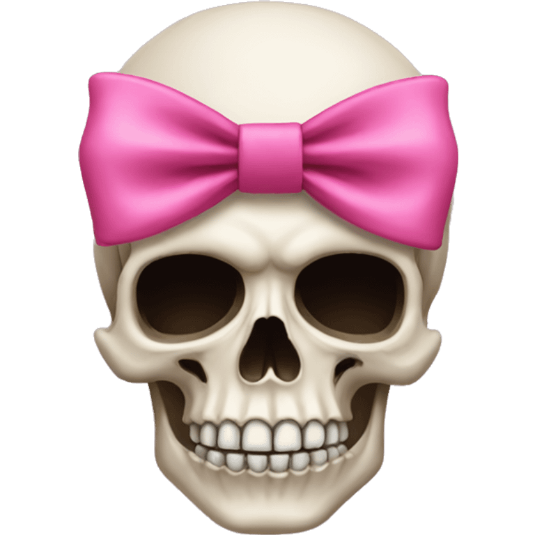 Skull with a pink bow emoji