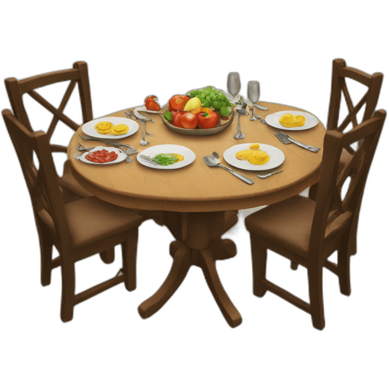 dinner table emoji