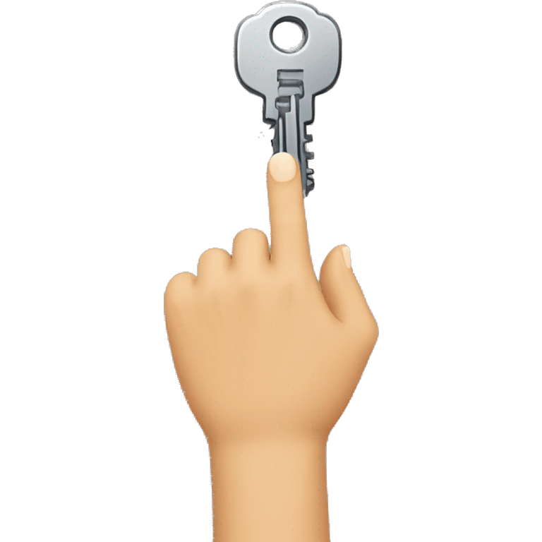 finger pushing a key emoji