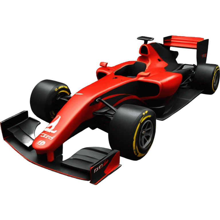 Black and red formula one car emoji