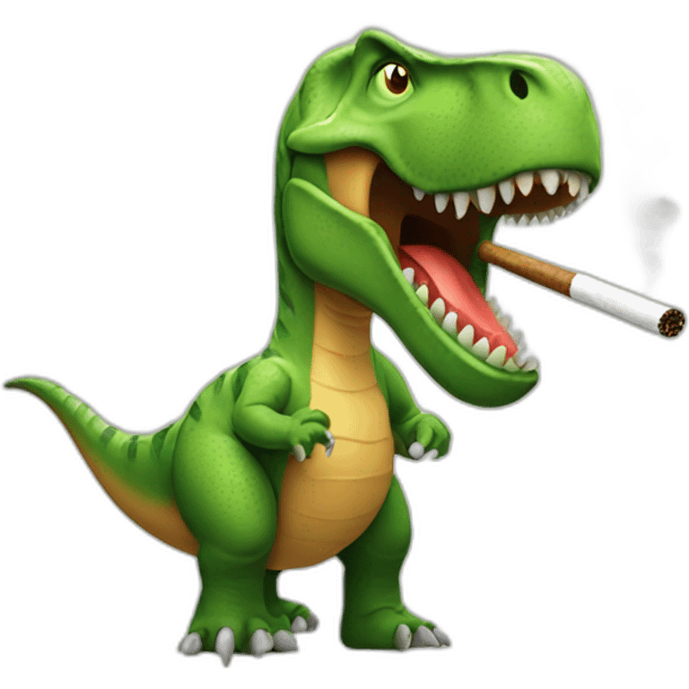 Dinosaur smoking habano  emoji