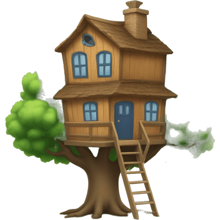 Tree house school emoji