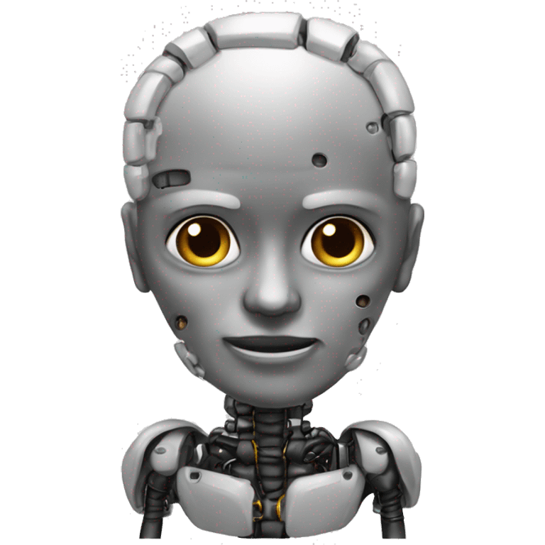 crie o emoji de um cerebro robotic emoji