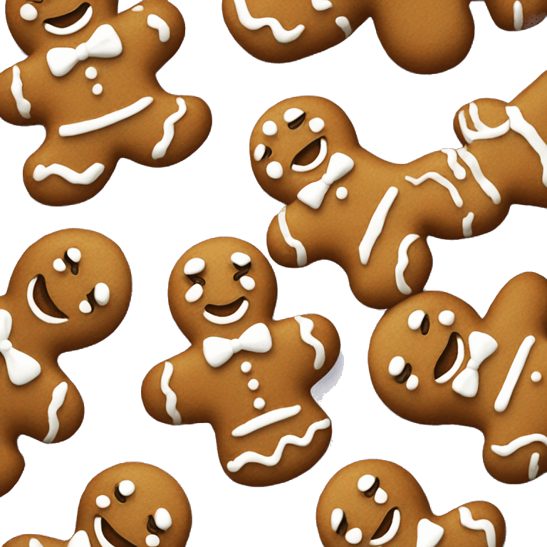 Gingerbread man with white icing emoji