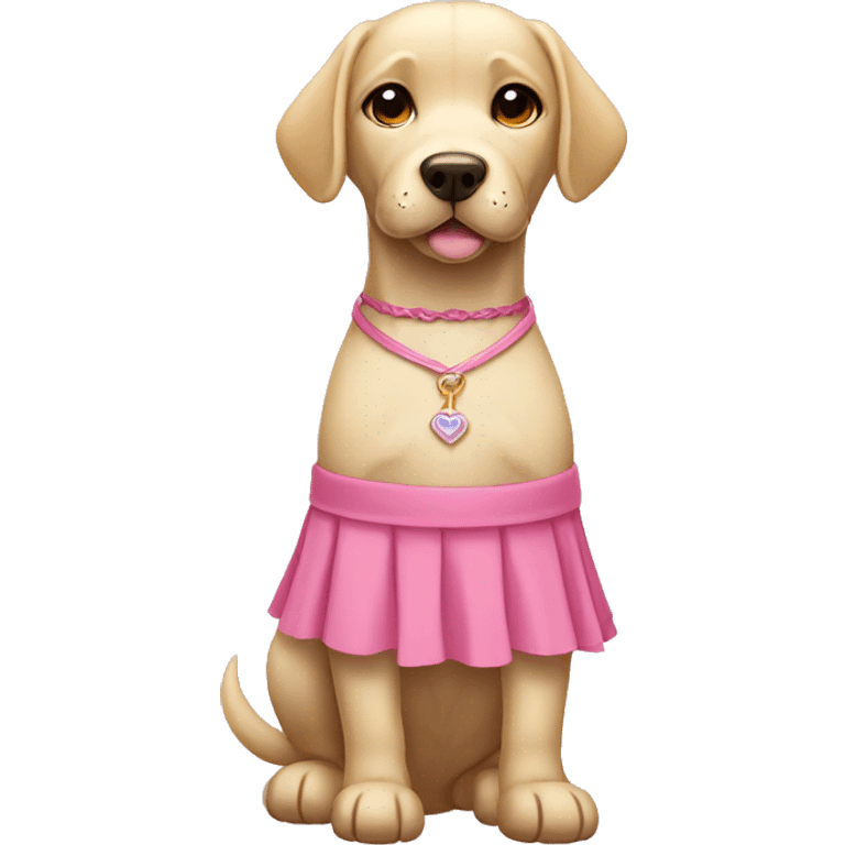 Labra dog with skirt emoji