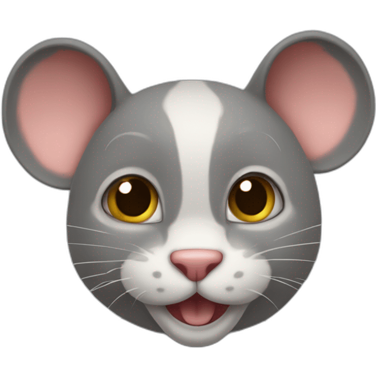 chat qui aime une souris emoji