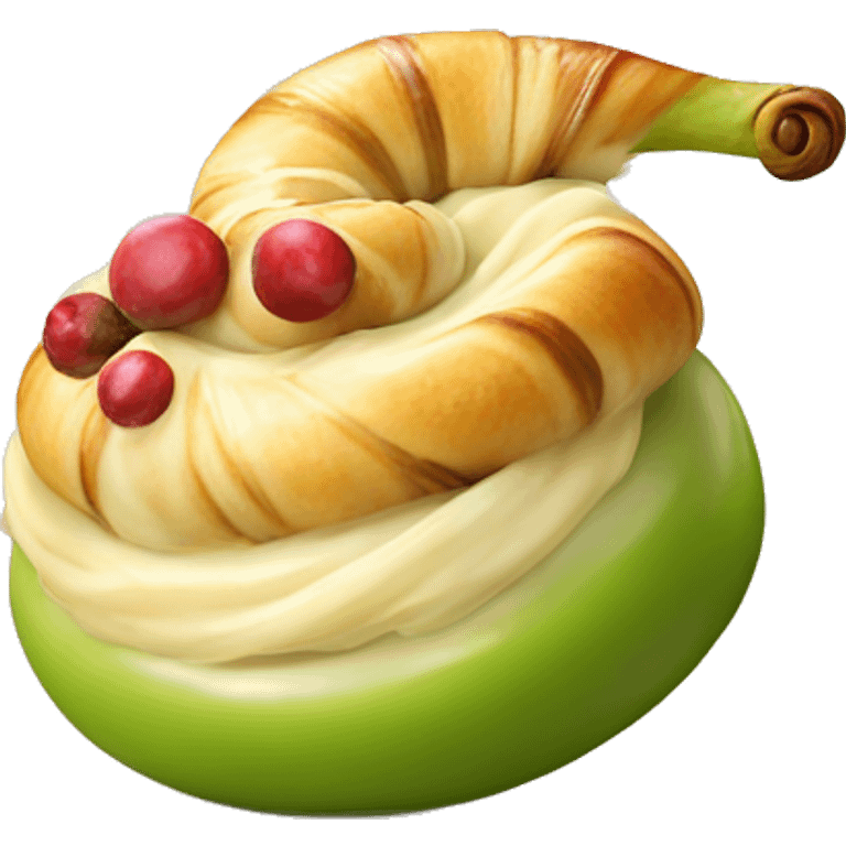 Zimtschnecke mit Pistaziencreme und Kirschen emoji