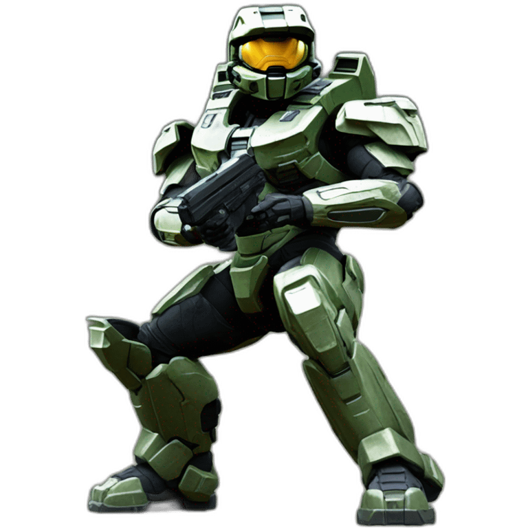 halo 2 master chief dual wield pose emoji