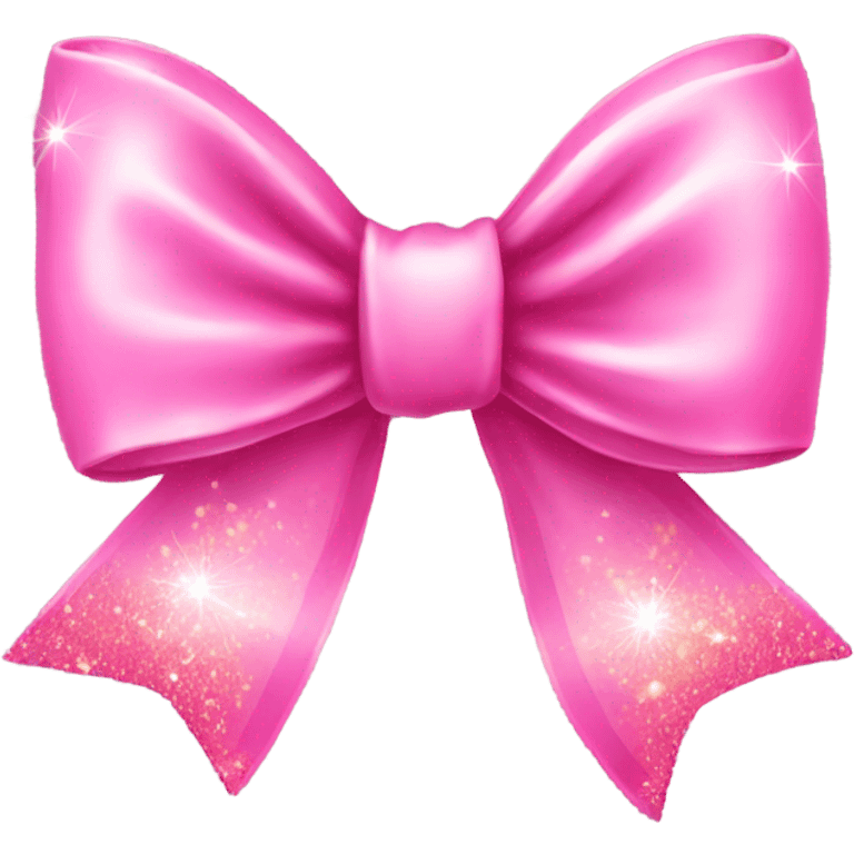 Cute pink bow with sparkles  emoji