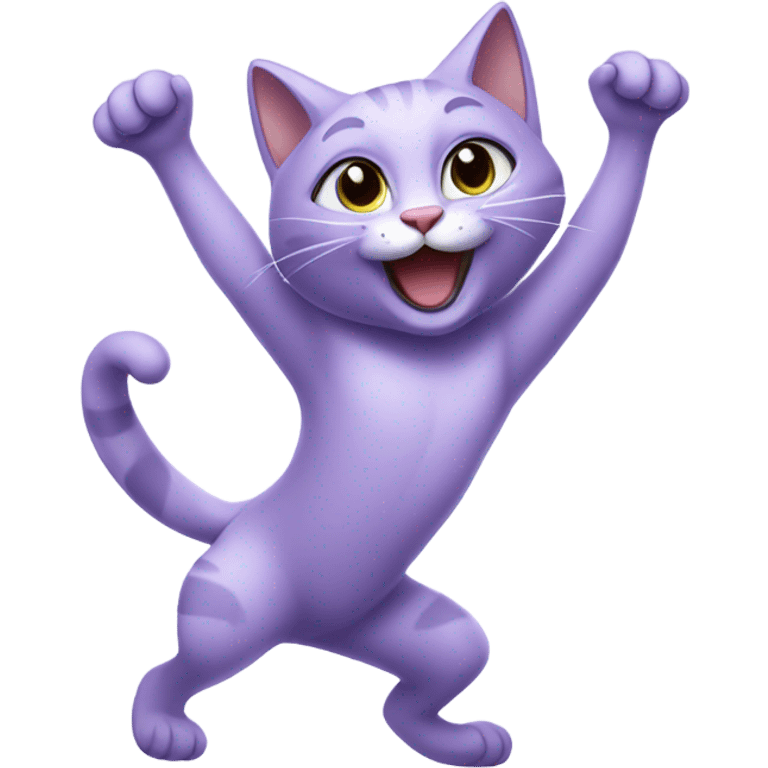 lavender cat dancing emoji