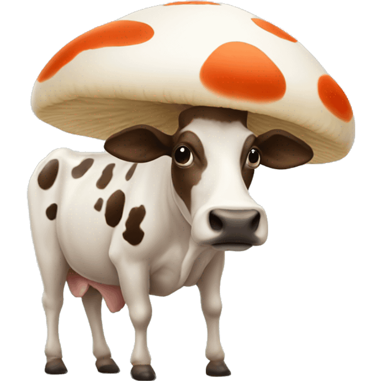 A mushroom cow emoji