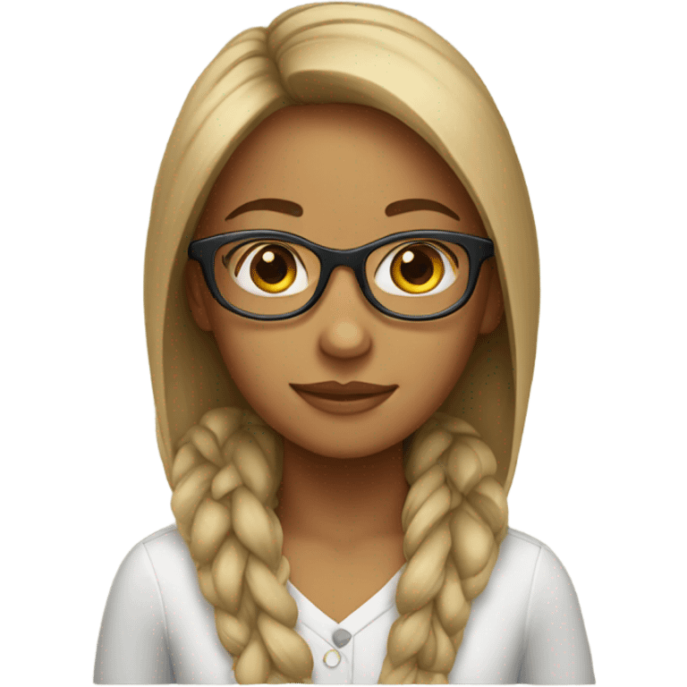 Girl wearing glasses  emoji