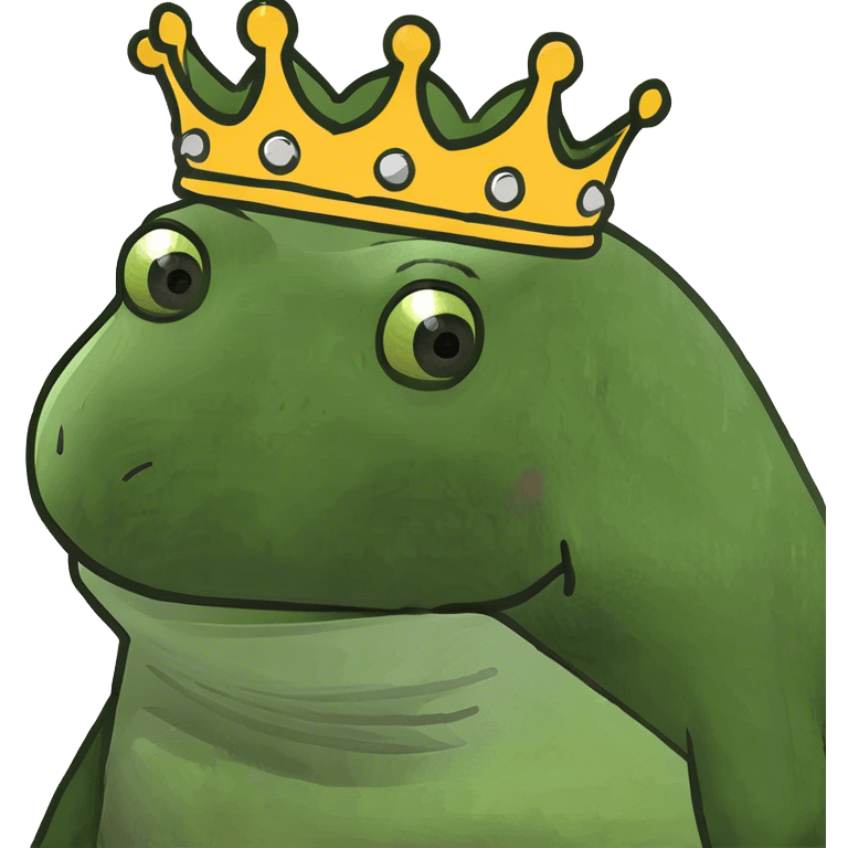 Cute bufo with a crown  emoji