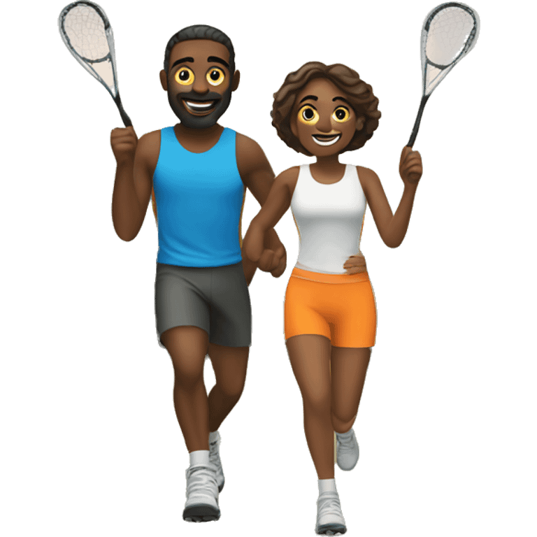 Couple enjoying outdoor sports emoji