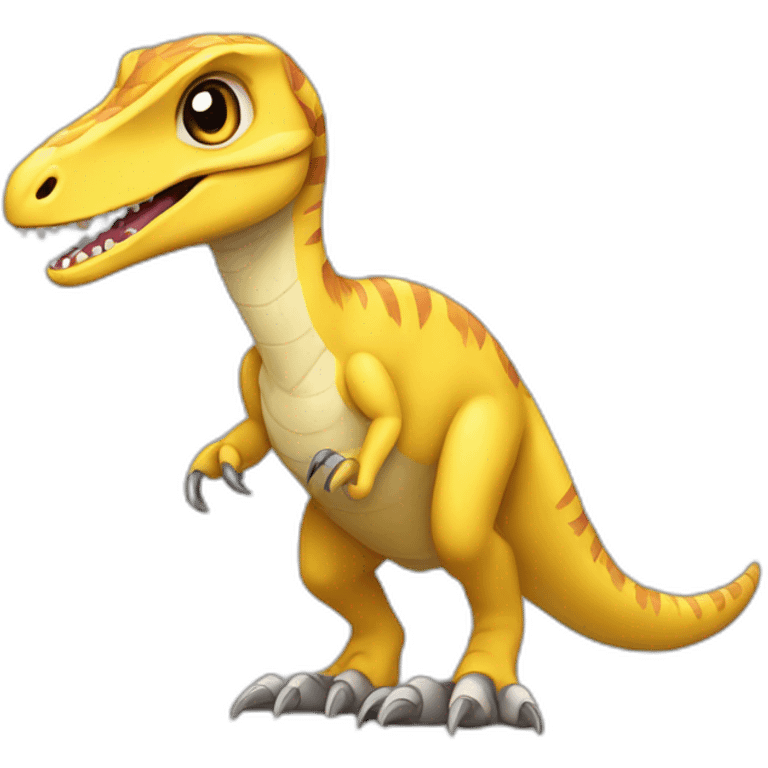 cute yellow velociraptor emoji