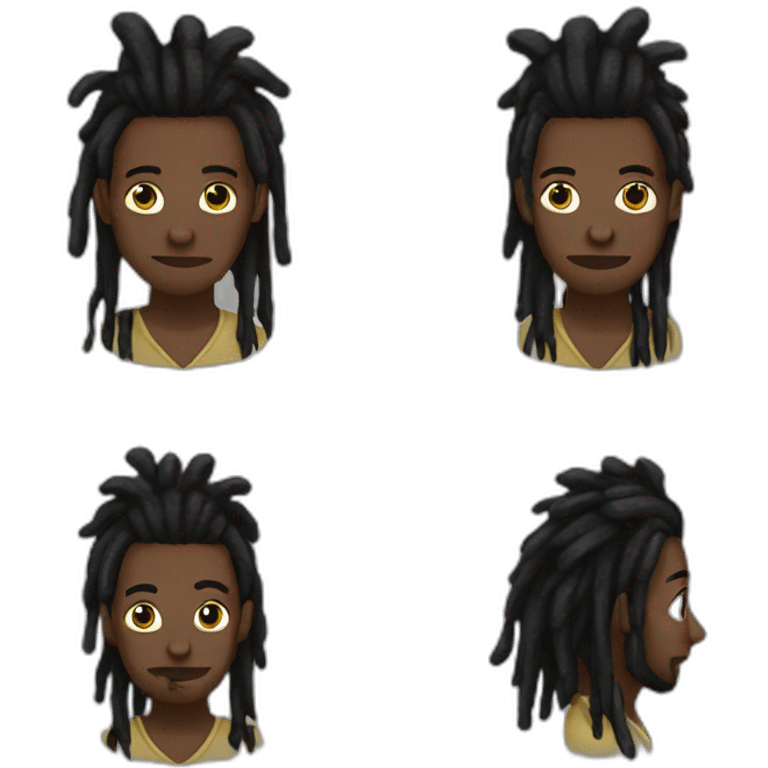 black man with dreads lokse emoji