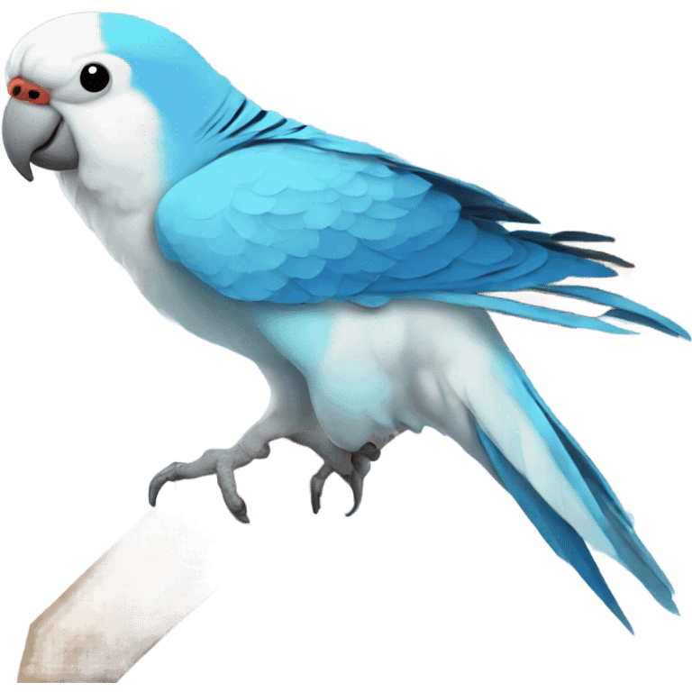 Blue and white Parakeet  emoji