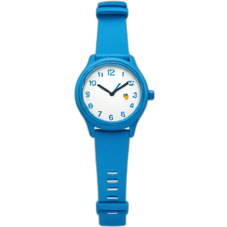 blue colour watch emoji