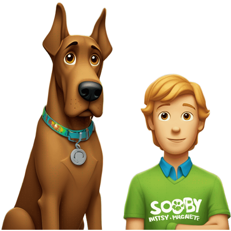 Shaggy and Scooby-Doo and the Mystery Machine emoji