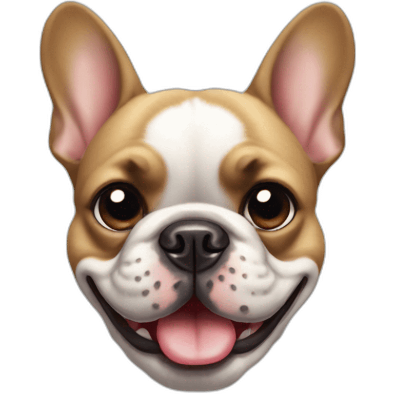 french-bulldog-face-smiling-one-eye-blinking emoji