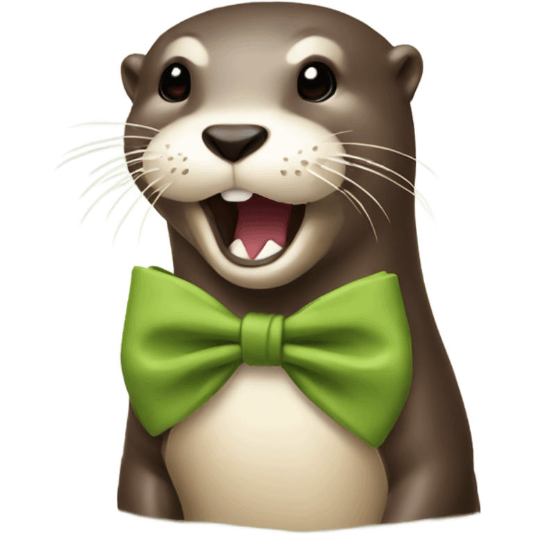 otter with bow emoji