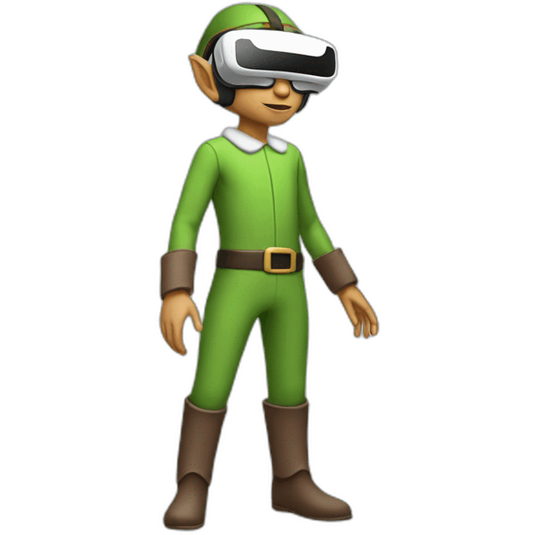 Elf in vr headset full body emoji