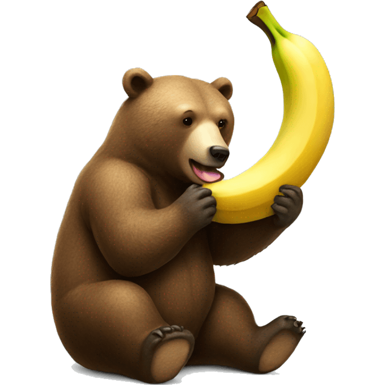 Bear eating a banana  emoji