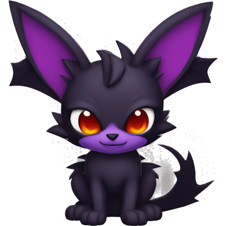 Black-Red-Purple Anthro Cool Punk Bat-Litten-Fakemon-fursona Full Body emoji