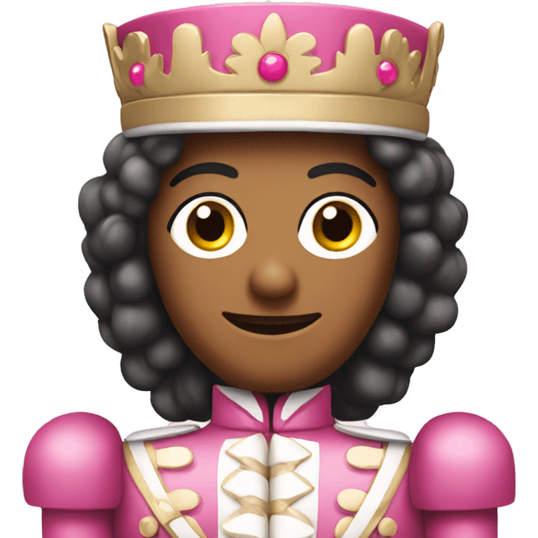 A pink nutcracker  emoji