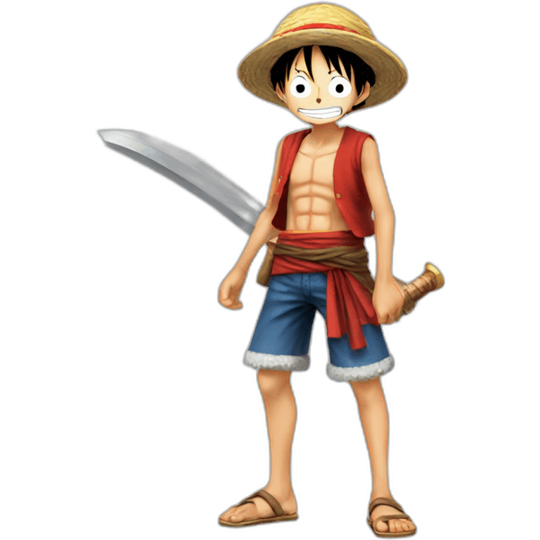 luffy avec des sabre emoji