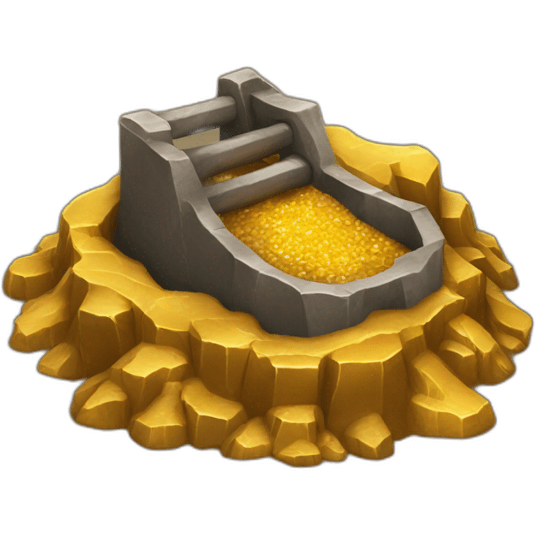 mining gold shaft emoji