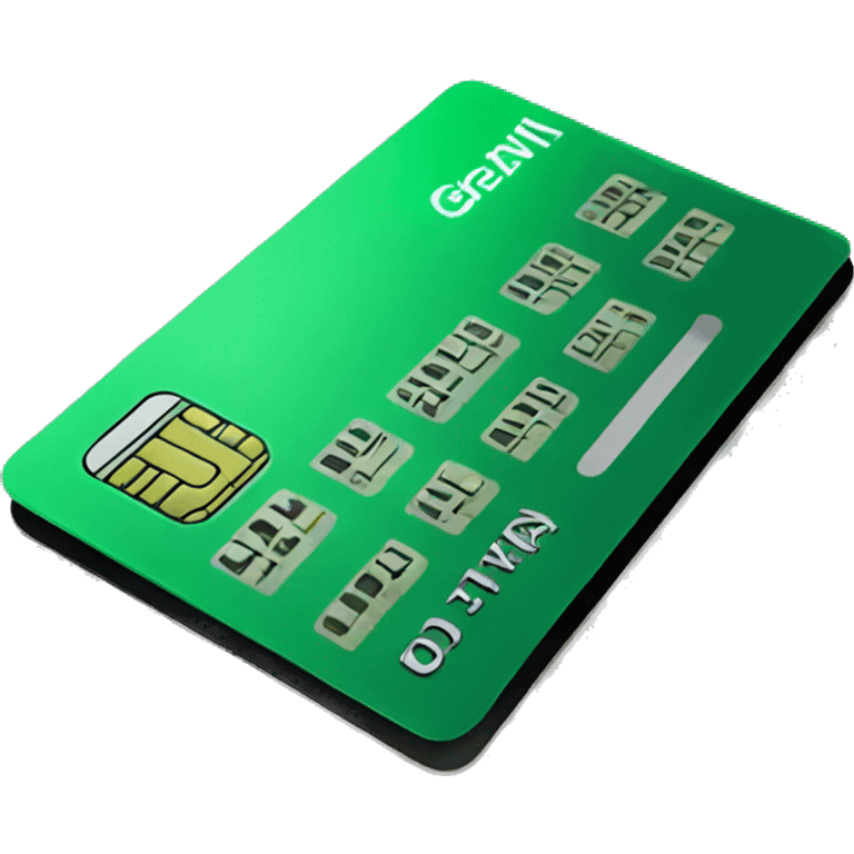 bank card green and black emoji