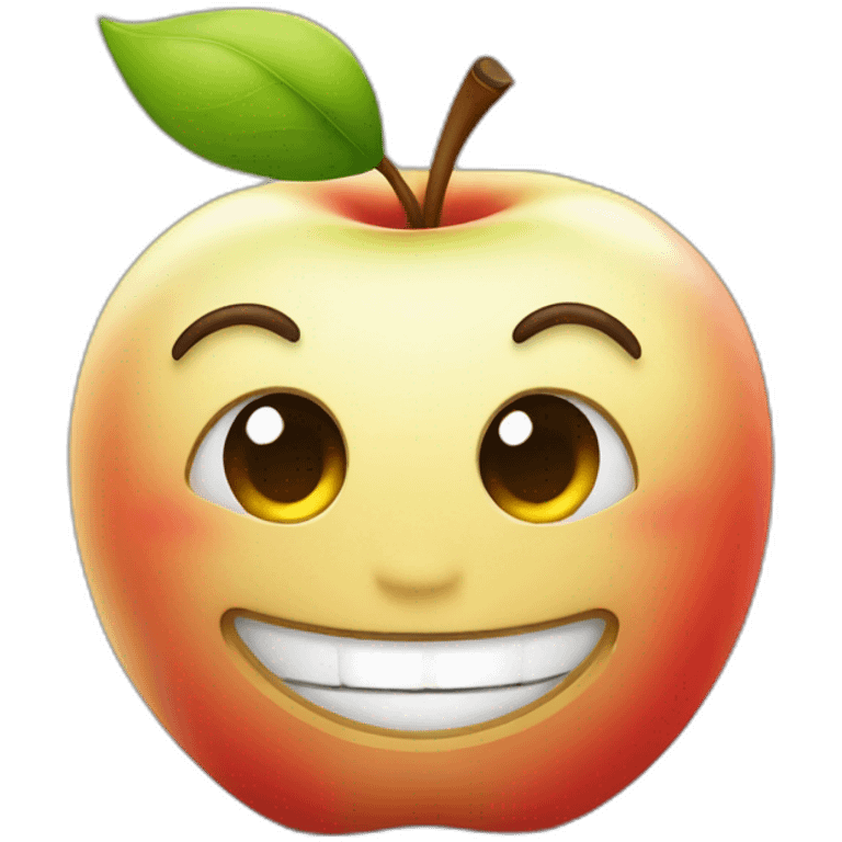 smirking apple emoji