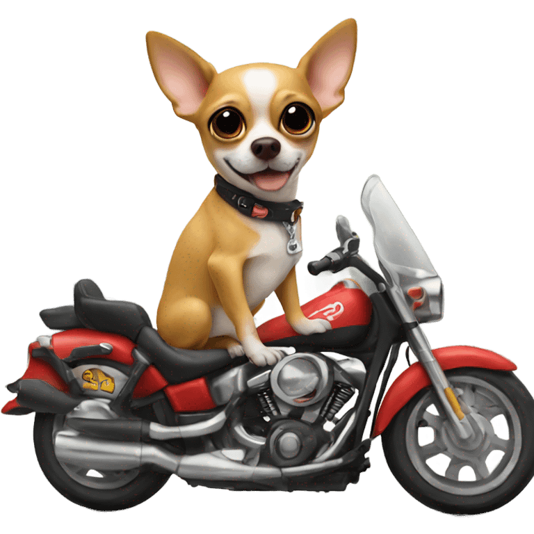 Chihuahua on a motorcycle  emoji