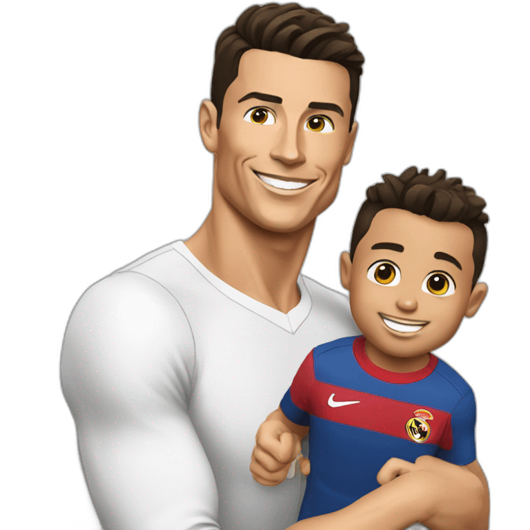 cristiano ronaldo avec son fils emoji