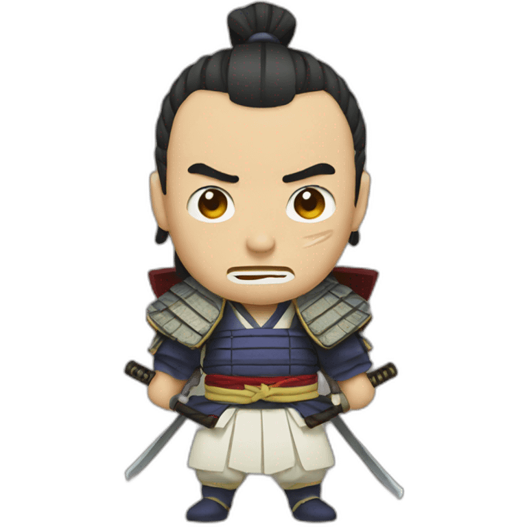 Japanese samurai × crying face emoji