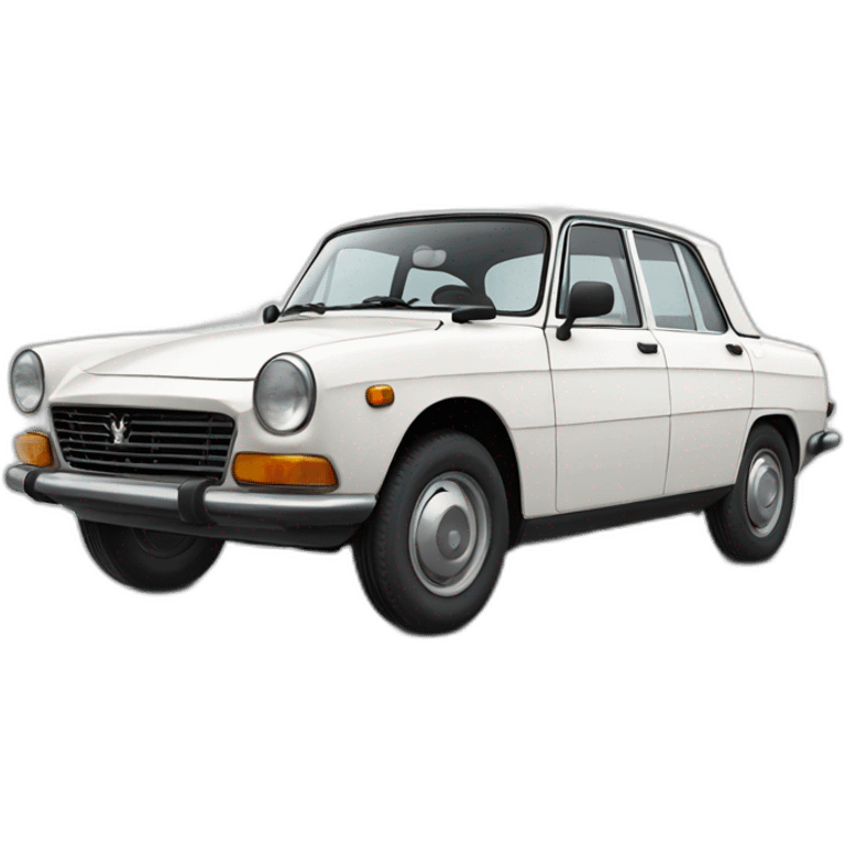 White Peugeot 404 emoji