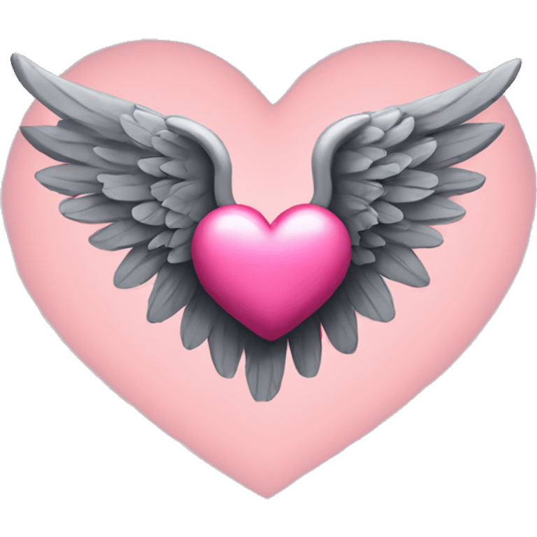 Heart with wings simple emoji