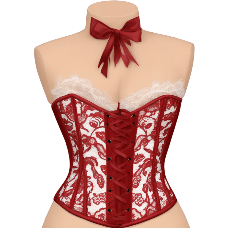 red lace corset emoji