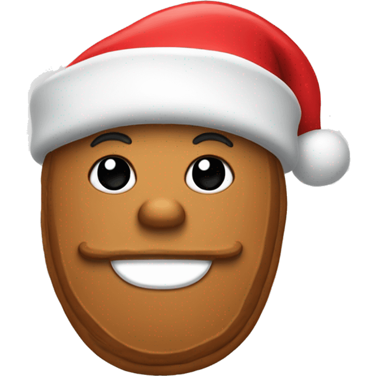 Gingerbread wearing Santa hat emoji