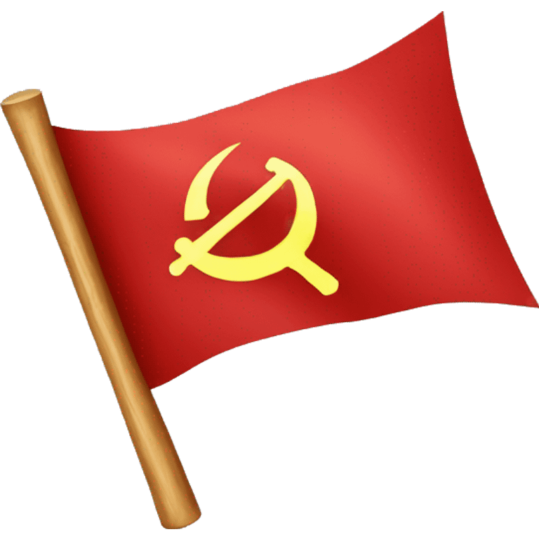 red flag with hammer and sickle emoji