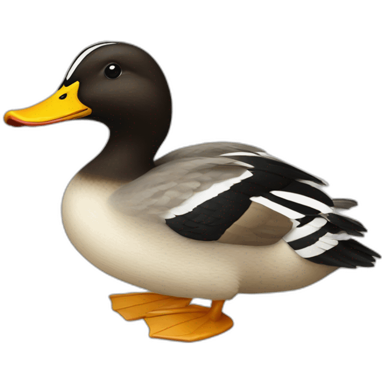 Duck on a badger emoji