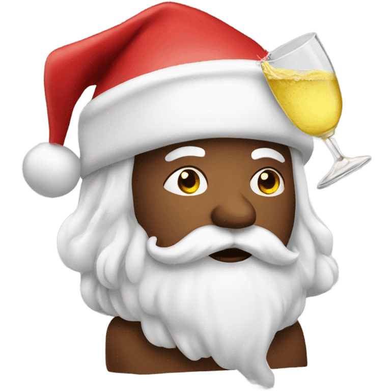 Santa with tequila shot emoji