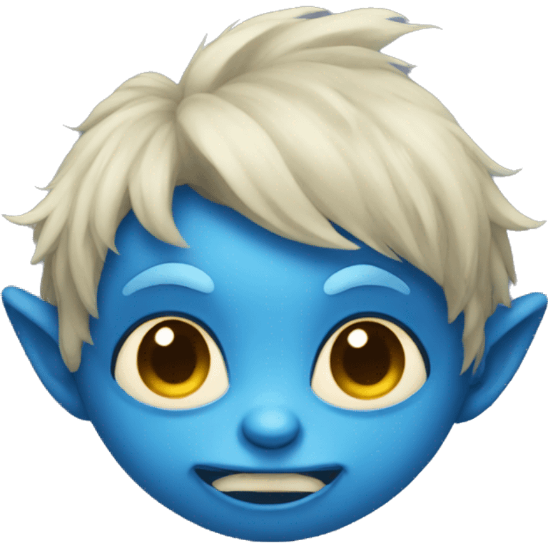 blue gremlin face emoji